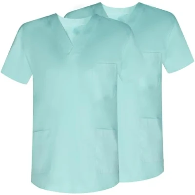 Imagen de MISEMIYA Casaca Uniformes 817 Pack 2 Pcs Camisa de Sanitario 817, Turquesa, L (Pack 2) Unisex Adulto