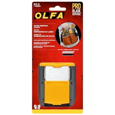 Imagen de Olfa DC 5 Contenedor de seguridad para cuchillas usadas, sujetar en el cinturón o bolsa portaherramientas