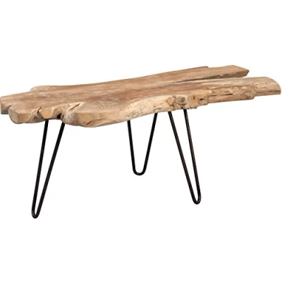 Imagen de M2 Kollektion Tallus Mesa de café, Madera Teca, marrón, 100 x 40 cm