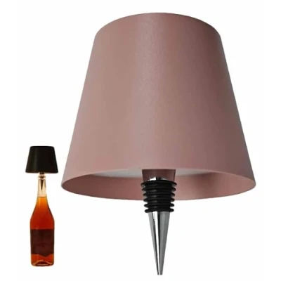 Imagen de THUCHENYUC Lámpara De Botella Inalámbrica, 3 Colores Regulación Continua Luces Recargables Vino Inalámbrica Recargable Táctil LED para Bares Restaurantes(Pink)