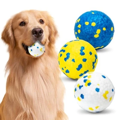 Imagen de Nobleza Pelota Perro, Pack de 3 Pelotas Perros Indestructible, Juguete para Duradera y elástica, Apta Pequeños Medianos Grandes, Ø 6.3cm