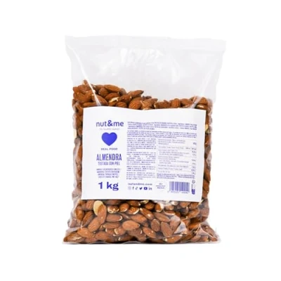 Imagen de Almendras tostadas naturales sin sal 1kg nut&amp;me Gluten aditivos Keto Frutos secos saludables Proteina vegana