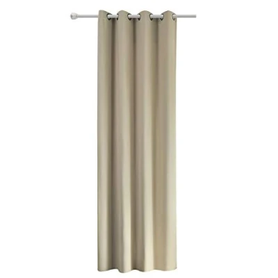 Imagen de WOLTU Cortina Opaca con Ojales 1 Pieza Cortinas Térmicas Aislantes Moderna Decoración Ventanas para Dormotorio Habitacion Sala Salon 135x225 cm Arena