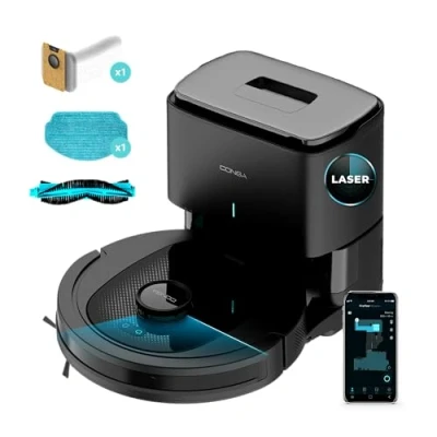 Imagen de Robot aspirador Cecotec Conga 7490 Ultimate Home X Treme, 4 en 1, 4000 Pa, Navegación laser, 120 minutos, Base de autovaciado, App, Wi Fi, Black