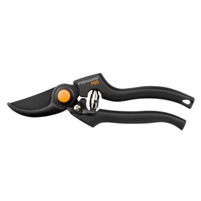 Imagen de Fiskars Tijeras de podar con cuchilla bypass, Diámetro corte: 2,6 cm, Cuchillas acero calidad cubierta antiadherente, Longitud: 22,5 Negro/Naranja, Pro, P90, 1001530