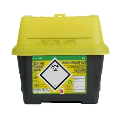 Imagen de Sharpsafe Eliminación de residuos clínicos 2 litros 5ª generación amarillo/gris