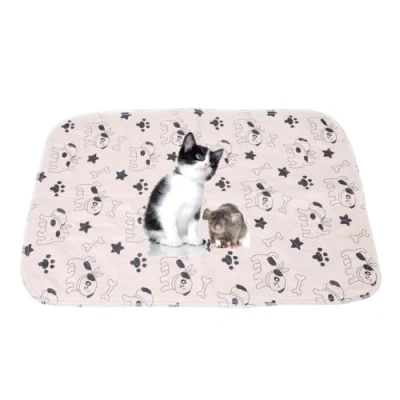 Imagen de Smandy Pet Pee Pad, 3 Tamaños Reutilizable Impermeable Cachorro Perro Gato Pads Cama Alfombra Lavable Absorbente Mascota Trainging Orina de Perro(40x60cm)