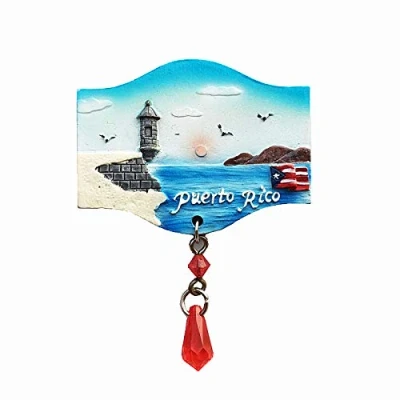Imagen de MUYU Magnet imán 3D para Nevera de Puerto Rico Estados Unidos, Regalo decoración del hogar y la Cocina, América