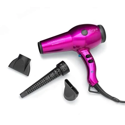 Imagen de Diva Professional Ultima 5000 Pro New Pink Secador profesional, motor AC de larga vida y boquilla estrecha color rosa (PRO106)