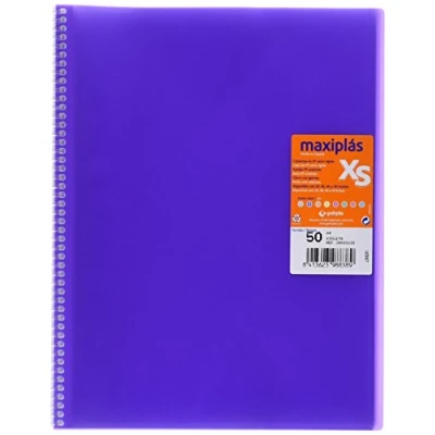 Imagen de Grafoplas 39885035 Carpeta de 50 fundas, A4, tapas PP, color violeta