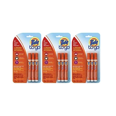 Imagen de Tide to Go Bolígrafo líquido quitamanchas instantáneo, paquete de 9