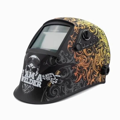 Imagen de Solter Pantalla Soldadura HELLMET Welder, CE 1/1/1/1 con Tecnología True Color, Area Visión 100x60mm, 4 Sensores, Pila Solar Reemplazable, Accesorios de