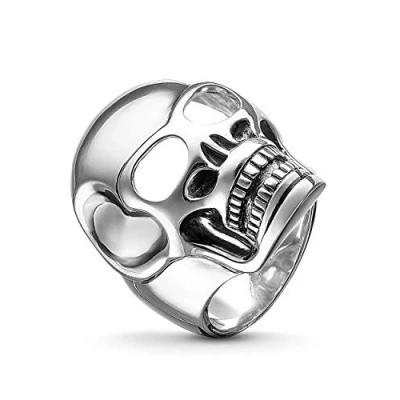 Imagen de THOMAS SABO TR1704 001 12 64 Rebel at Heart Anillo para hombre, plata 925, diseño de calavera