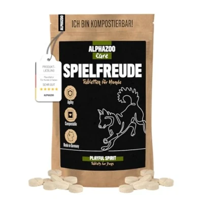 Imagen de alphazoo Juego de 50 Pastillas articuladas para Perros, con mejillón Verde, Garra del Diablo y MSM, promueve la Agilidad tabletas Naturales, Alta aceptación, Caballo Gato