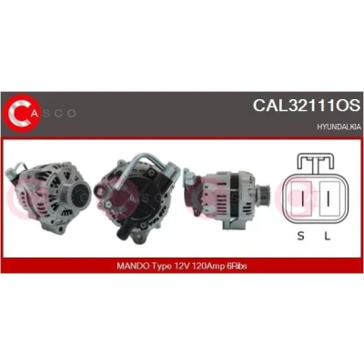 Imagen de CASCO CAL15129AS Alternador 12V 120A RENAULT: LAGUNA 1, MEGANE 1 Classic, ESPACE 3, VOLVO: S40 I, V40 Familiar