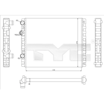 Imagen de espejo retrovisor Tyc 309 0044 izquierda negro convexo, calefactable, para ajuste elect. FIAT: Panda II Hatchback