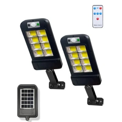 Imagen de MAGIC SELECT Pack 2 Farolas Solares 160LEDs con Sensor de Movimiento. Lámpara Solar LED para Exteriores. Foco Luz Impermeable IP65 Jardín, Patio, Camino, Garaje.