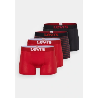 Imagen de Levi&#039;s MEN Solid Basic Vintage Stripe 4 PACK Culotte, Hombre, Talla: Small, Red/black