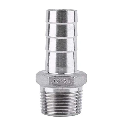 Imagen de 1 conector de manguera púas rosca adaptador dfe cola acero inoxidable SS304 1/8 &quot; 3/4&quot;(3/4 x 20 mm)