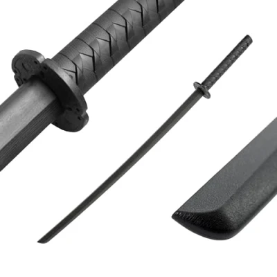 Imagen de DEPICE Bokken Plástico Duro 101 cm, 600 g, Iaido, Aikido, Bokuto, Sparring Ready, Color Negro