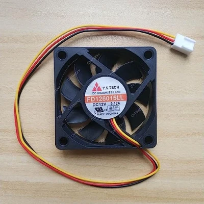 Imagen de CYRMZAY Compatible para Y.S.Tech FD126015LL 60 * 15MM 12V 0.12A 6CM 3Pin Ventilador