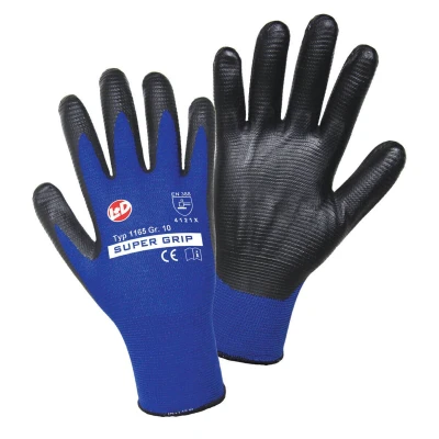 Imagen de L+D 1165 8 Guantes de protección Azul, negro Nylon