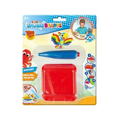Imagen de Craze Splash Beadys Boligrafo Individual para perlas de agua niños, aplicador cuentas 4 colores diferentes, hazlo tu mismo, manualidades Multicolor 11157