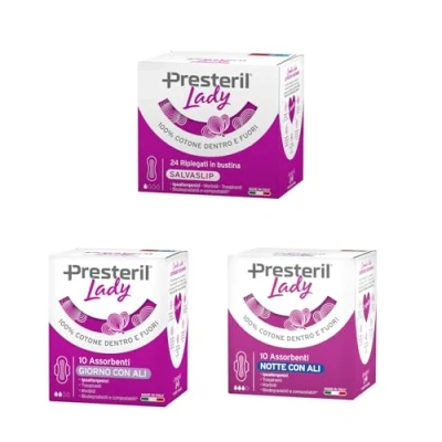 Imagen de Lady P, mezcla de productos: absorbentes día, noche y protector slip pocket, 3 paquetes 10 24 unidades (total 44)