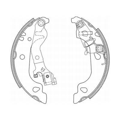 Imagen de KRAFT 6023180 Zapatas de Freno Eje trasero 180,0 32,5 con accesorios, palanca FIAT: Punto II Hatchback