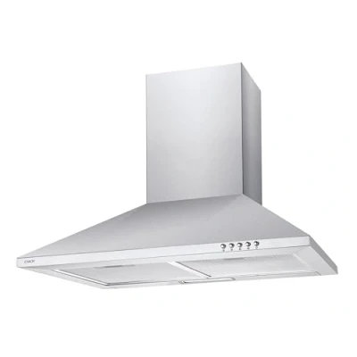 Imagen de Candy CCE117/1X, Campana extractora 70 CM, 3 Niveles de Potencia, 65W, 305M3/H, Filtros Carbono, 2 Paneles Aluminio Antigrasa, Iluminación LED, 56/62DB, Clase C, Acero Inoxidable