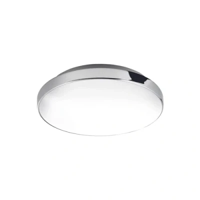 Imagen de BRILONER Leuchten lámpara de techo LED, baño, IP44, 13 W, 1200 lumen, 4000 Kelvin, blanco cromado, Ø 28,5 cm