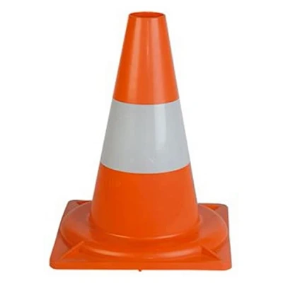 Imagen de Cono señalizacion de Tráfico 33 cm con Banda Reflectante Alta Seguridad Base 22,6x22,6
