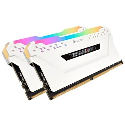 Imagen de Corsair Vengeance RGB Pro Kit de Memoria Entusiasta 16 GB (2 x 8 GB), DDR4, 2666 MHz, C16, XMP 2.0, Iluminación LED RGB, Blanco