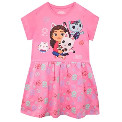 Imagen de DreamWorks Niñas Gabby&#039;s Dollhouse Dress Kids Gabby Rosa 7 8 años
