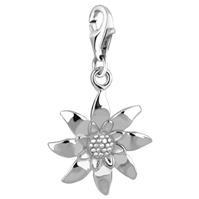 Imagen de Nenalina Plata Charm Colgante Edelweiss para Collares y Pulseras Mujer 713069 000