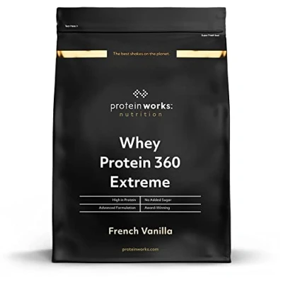 Imagen de THE PROTEIN WORKS Batido de Proteína Whey 360 Extreme Sabor Vainilla Francesa Riche en Protéines Glutamine, Vitamines &amp; Minéraux 1.2kg