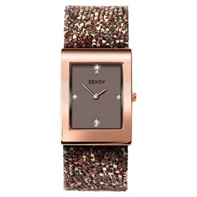 Imagen de Reloj analógico para mujer Sekonda Seksy con juego de correa piel y cristales Swarosvski 2580