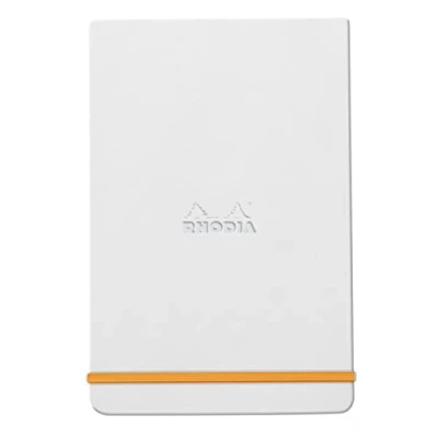 Imagen de Clairefontaine ES RHODIA 194345C Cuaderno rígido Webnotepad Blanco A6 Rayado 192 Páginas Desmontables Papel Marfil 90 g/m Marcapáginas, Cierre Elástico Cubierta de Piel Sintética