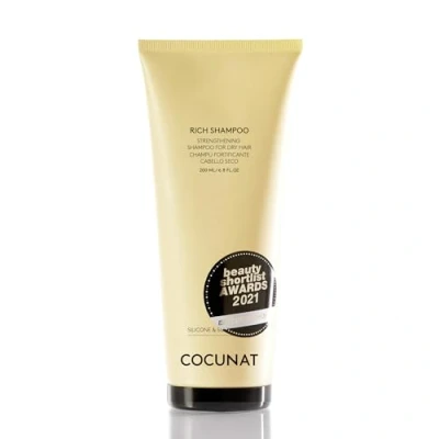 Imagen de COCUNAT Champú Rich Pelo Seco, Rizado, Dañado o Teñido con I+D Retiene la Hidratación y Revitaliza Fibra Puntas Abiertas Sin Sulfatos ni Siliconas Método Curly 200 ml