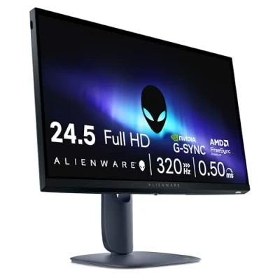 Imagen de Alienware 25 Monitor Gaming AW2525HM, Full HD (1920x1080), 320Hz, Fast IPS, 0.5ms, NVIDIA G Sync Compatible, AMD FreeSync Premium, DisplayPort, 2 HDMI, 3 USB, Años de Garantía