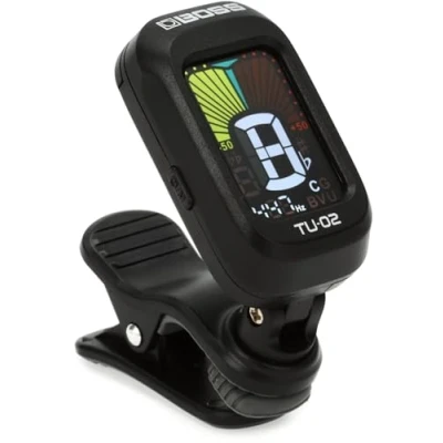 Imagen de BOSS TU 02 Clip on Tuner, Brillante pantalla a color con ángulo de visión ajustable