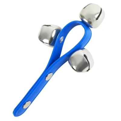 Imagen de A Star 3 Bell Jingle Shaking Sleigh Handbell con mango de plástico Azul