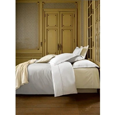 Imagen de de Witte Lietaer Bumblebee Juego percal Luxe Funda edredón + Fundas Almohada, algodón, Color Blanco/Plata, 260 x 240 cm