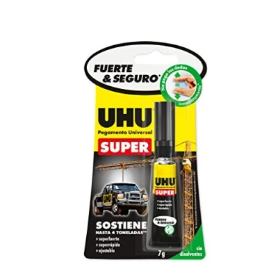 Imagen de UHU Pegamento Universal SUPER Fuerte &amp; Seguro Transparente 7g