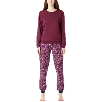 Imagen de Merry Style Pijama Conjunto Camiseta y Pantalones Mujer MS10 168(Rojo Estrellas Oscuro, S)