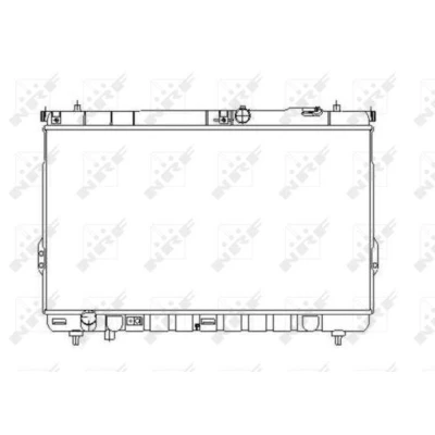 Imagen de NRF 53358 Radiador, refrigeración del motor Aluminio 725 400 19 Aletas soldadas HYUNDAI: Santa Fe I