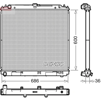 Imagen de Radiador, refrigeración del motor DENSO DRM46041