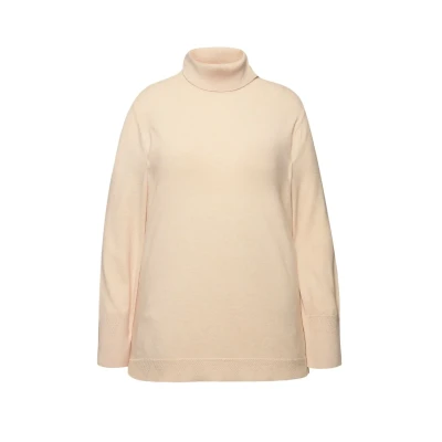 Imagen de Ulla Popken Rollkragen Breite BÜNDCHEN Langarm Jersey de punto, Mujer, Talla: 52/54, Nature melange