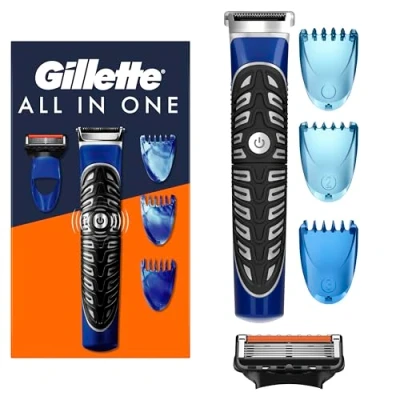 Imagen de Gillette Todo En 1: Recorta, Afeita Y Perfila Con Precisión Cara Cuerpo, Resistente Al Agua, 4 1 Para Hombre