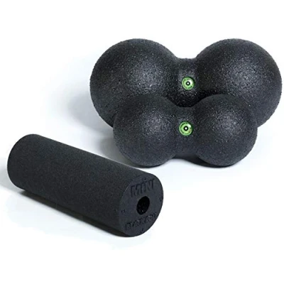 Imagen de BLACKROLL Selbstmassagerolle Duo Ball Set Rodillo de automasaje, Unisex Adulto, Juego Doble Bola/Mini, 24 cm x 12